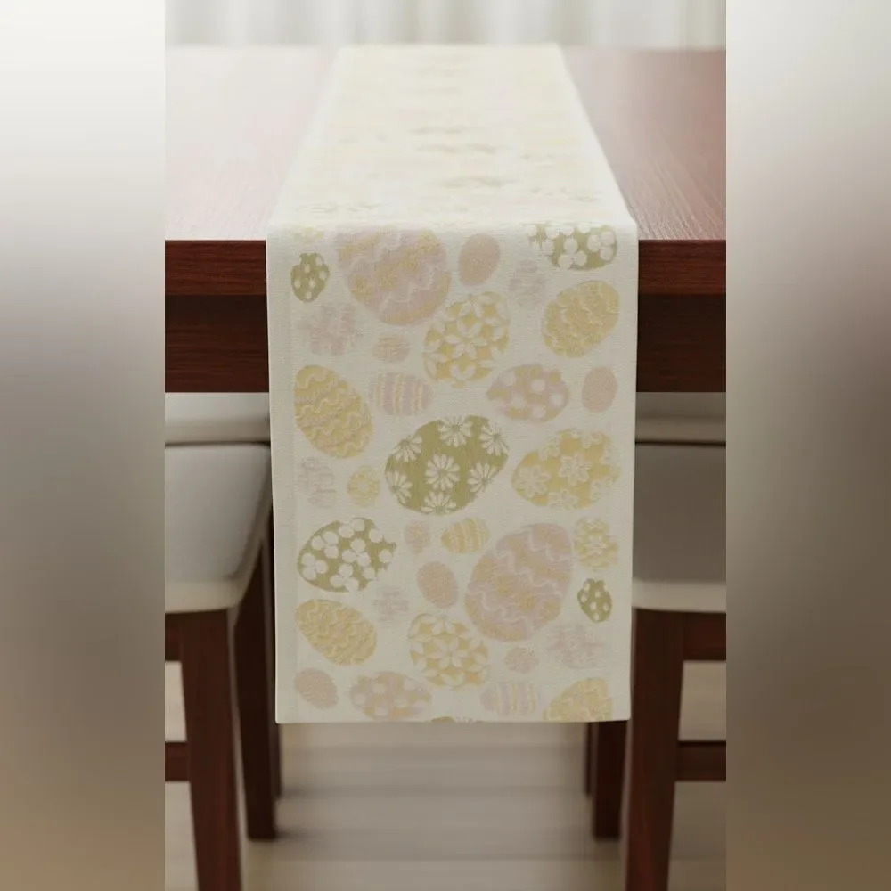 NEW Easter Egg Table Runner Spring Floral 90